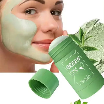 Green Tea Eggplant Solid Mask Deep Cleansing Oil Control Balance Antioxidan Shrink Pores Remove Blackheads Refreshing  Mud Mask